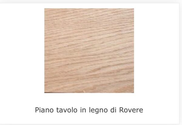 Tavolo in legno massello di Rovere 180x85 - immagine 2