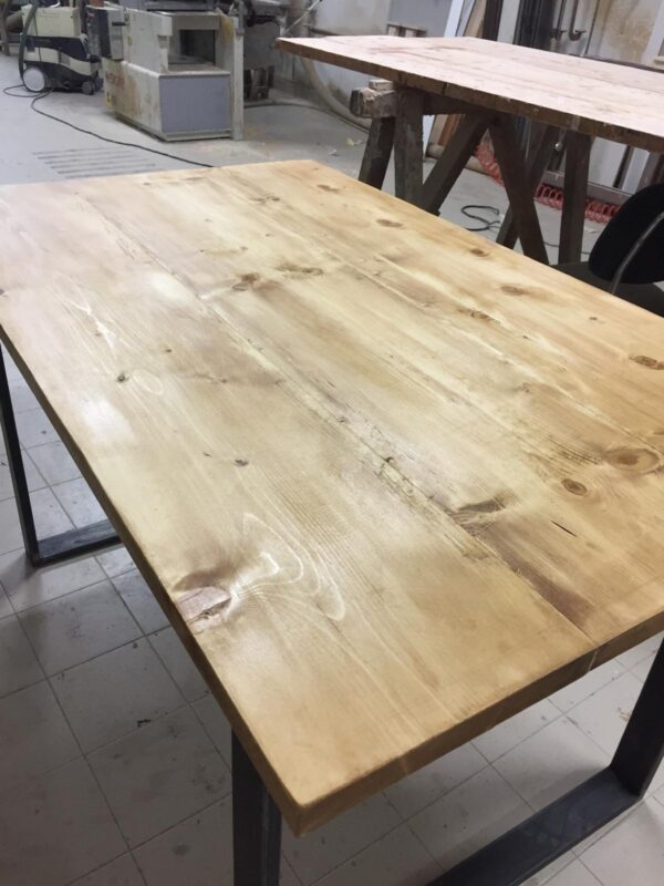 Tavolo in legno massello di Abete 160x85 - immagine 6
